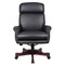 Officesource Lancaster Collection High Back Executive Swivel with Mahogany Frame 378VBK - alternate 6